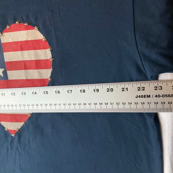 EZL Men Short Sleeve T-shirt Size L, Blue, Love America Made In U.S.A - Picture 5 of 7